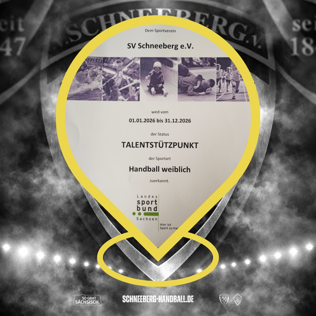 Erneut Talentstützpunkt des Handballs 2026
